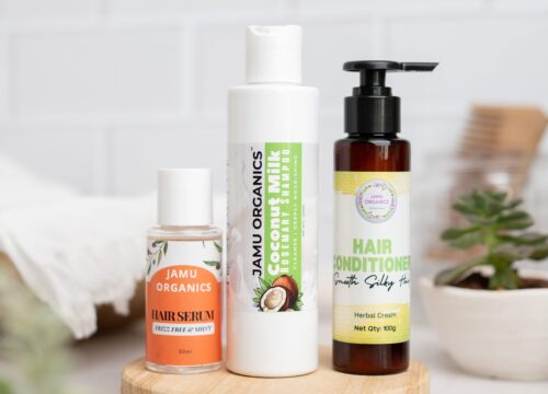 Serum,coconut milk shampoo,hair conditioner